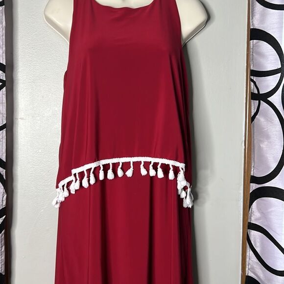 IMPRESSIONS FOR THE FRILL OF IT DRESS IN BURGUNDY - Picture 4 of 12